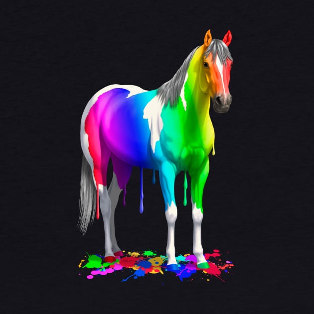 Colorful Rainbow Paint Horse by csforest